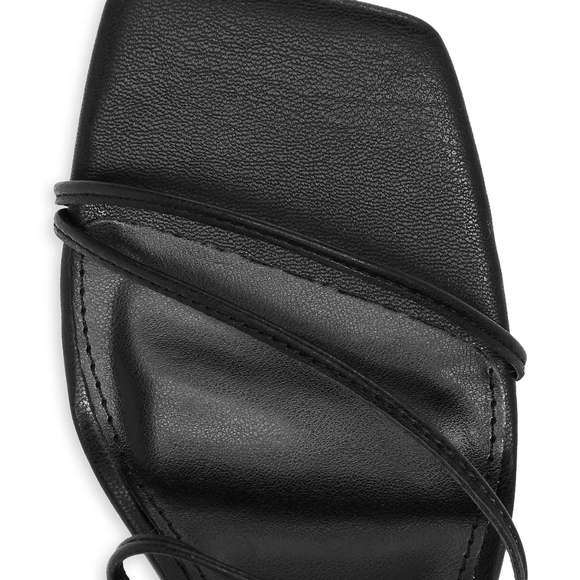 AQUA Women's Leah Ankle Tie High Heel Sandals. - Picture 3 of 8